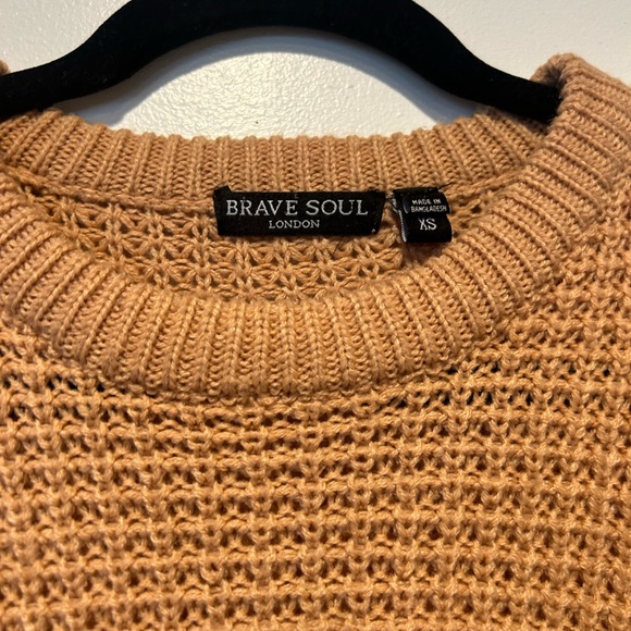Brave Soul Sweater Light Brown XS - Picture 3 of 3